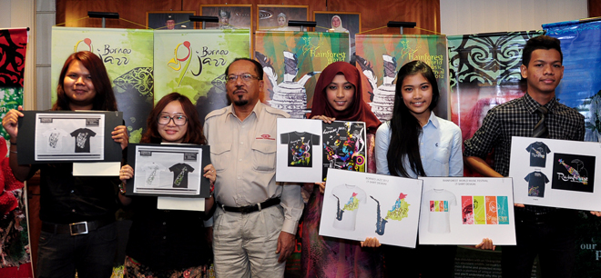 BORNEO JAZZ & RWMF T-SHIRT DESIGN WINNERS ANNOUNCED